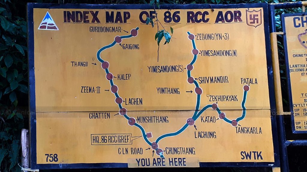 north sikkim tour guide map